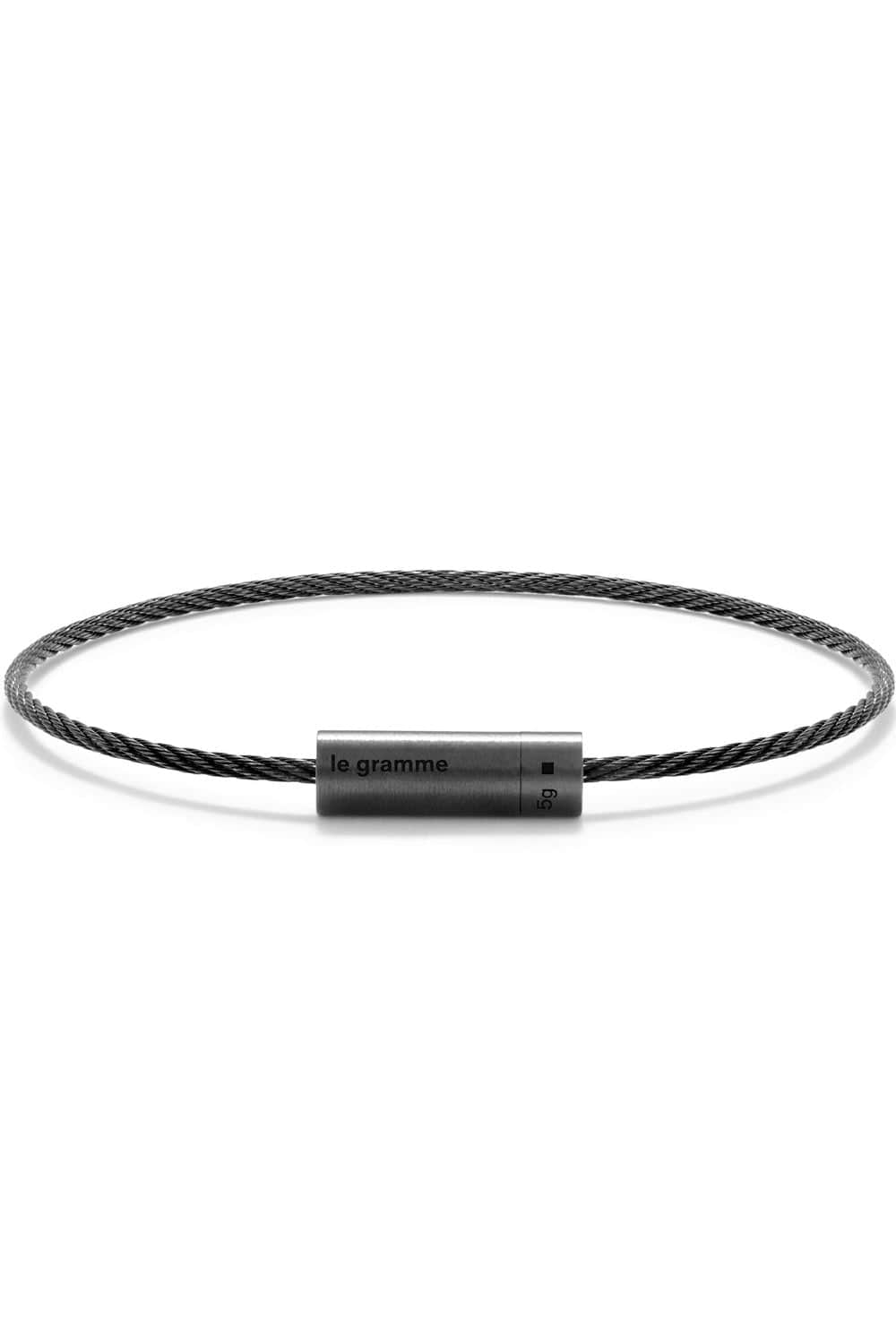 5g Brushed Black Ceramic Cable Bracelet