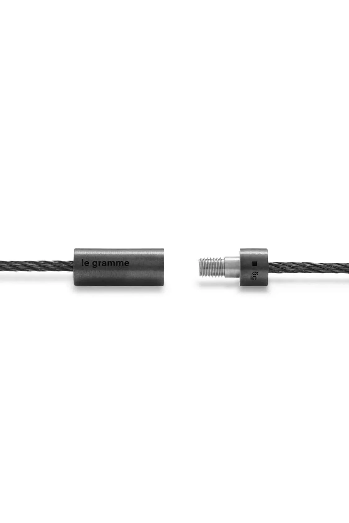 5g Brushed Black Ceramic Cable Bracelet - Image 3
