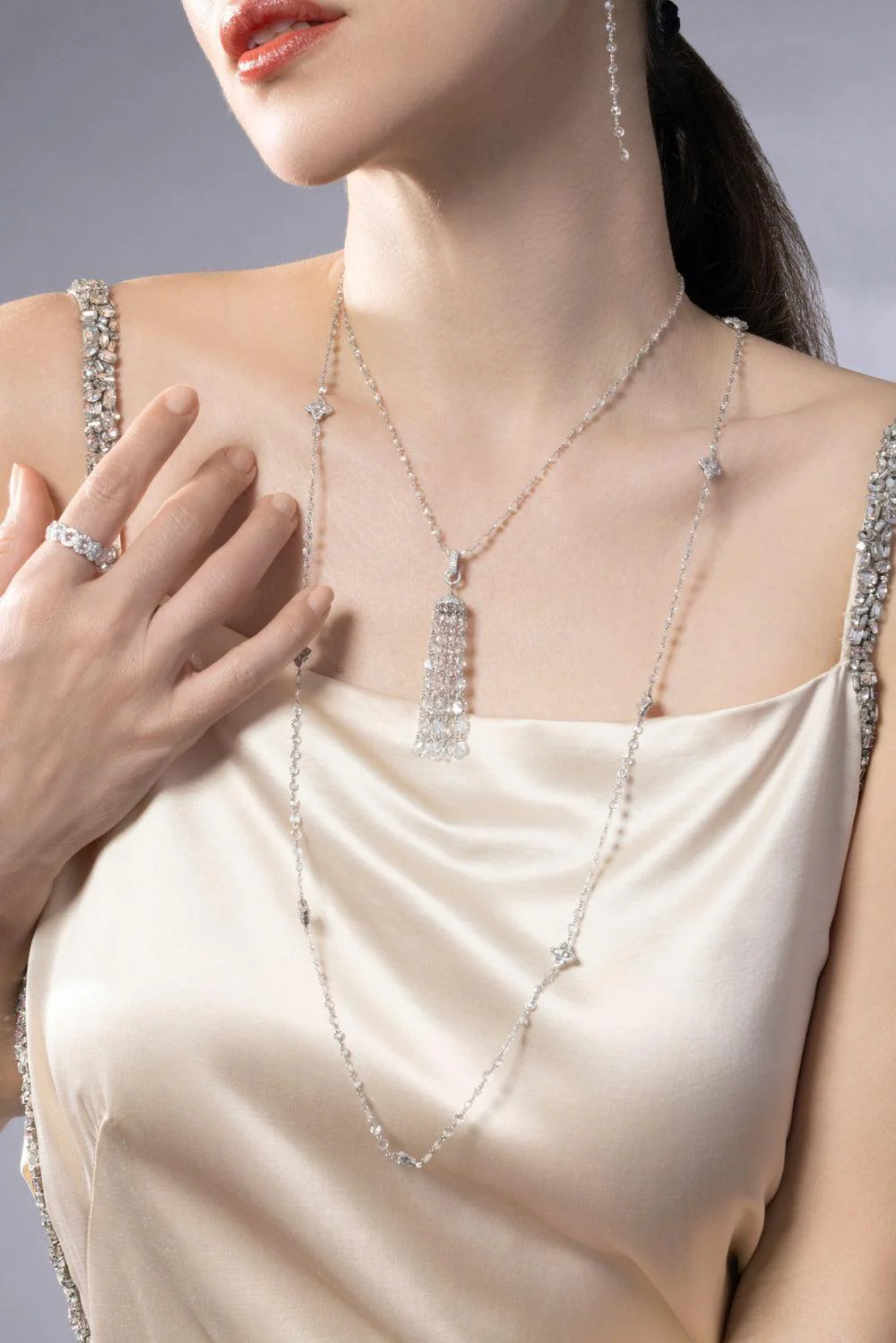 Diamond Blossom Stone Ethereal Necklace - Image 2