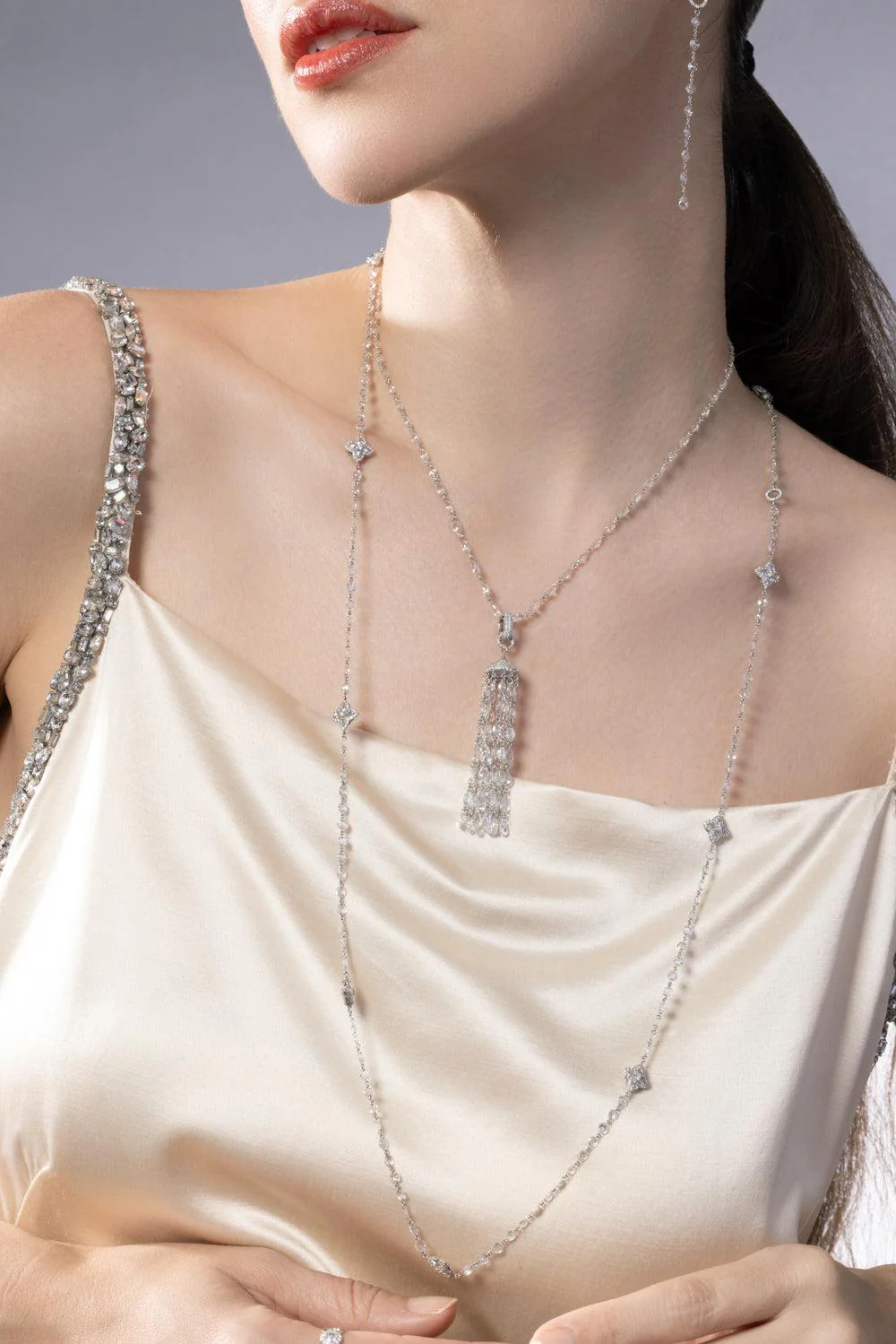 Diamond Blossom Stone Ethereal Necklace - Image 3