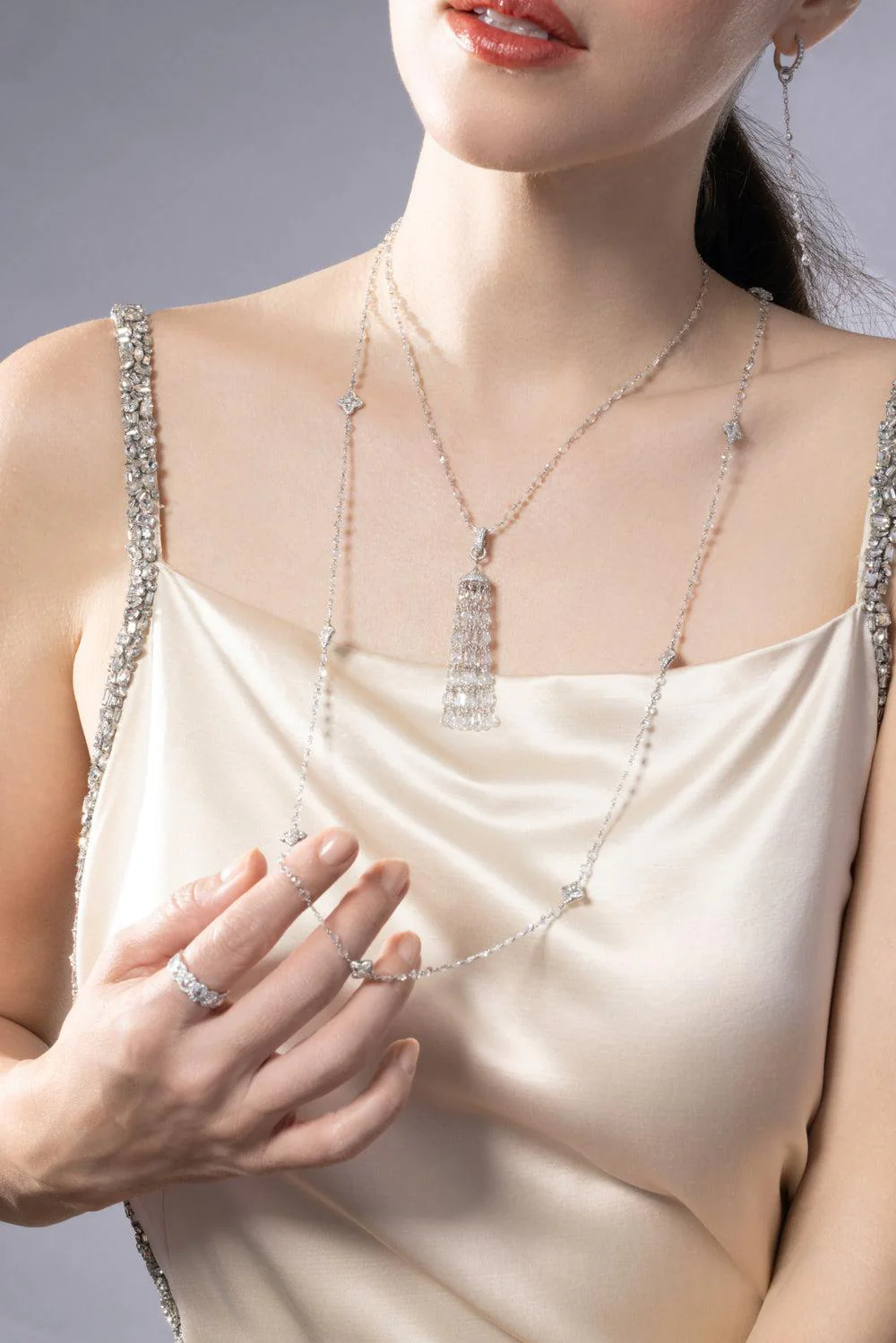 Diamond Blossom Stone Ethereal Necklace - Image 4