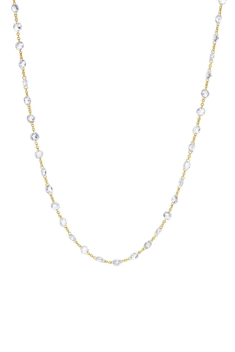 Diamond Rose Cut Ethereal Chain Necklace