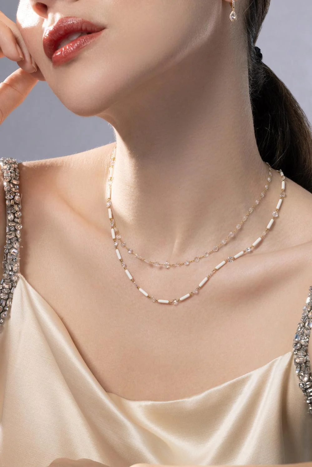 Diamond Rose Cut Ethereal Chain Necklace - Image 2