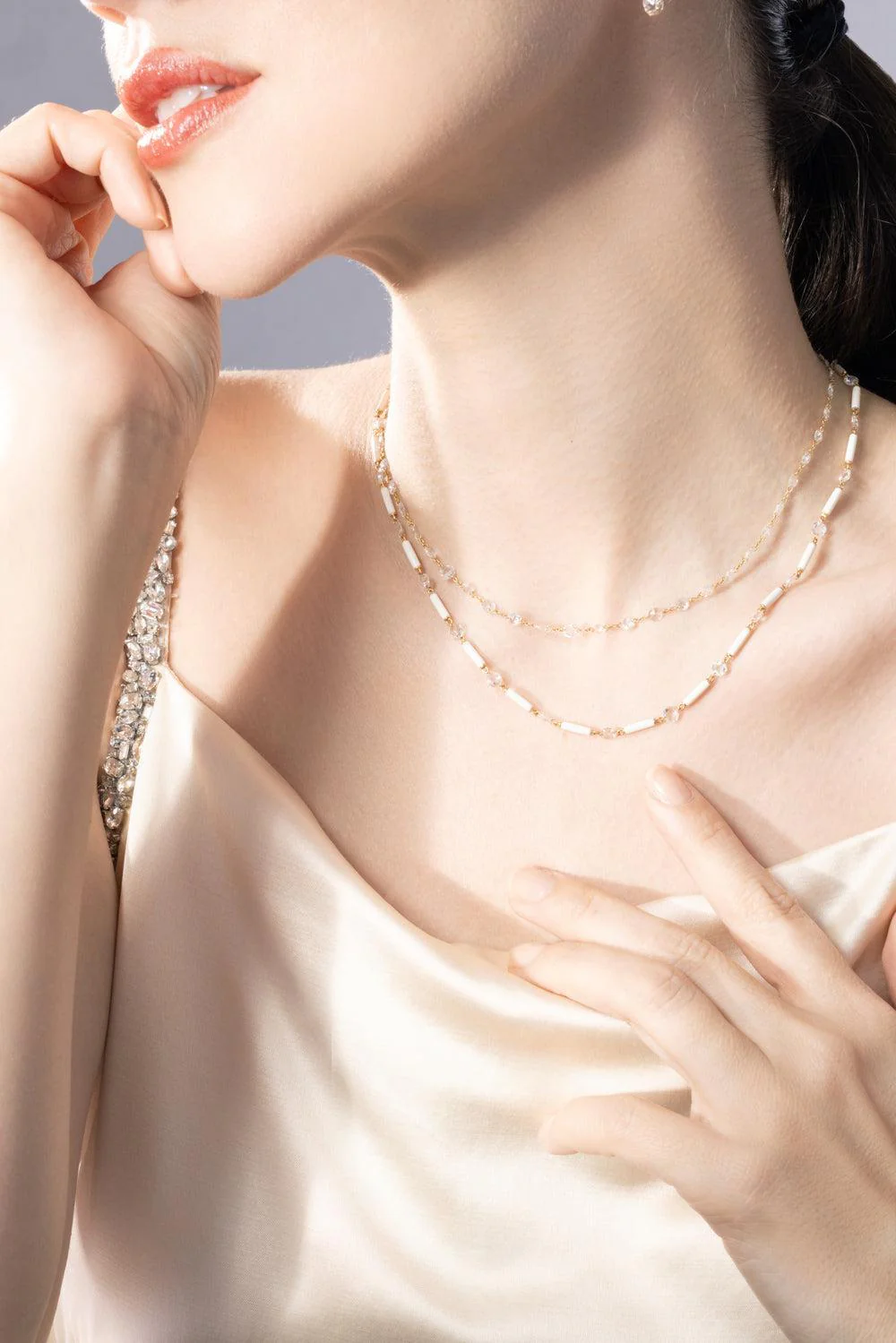 Diamond Rose Cut Ethereal Chain Necklace - Image 4