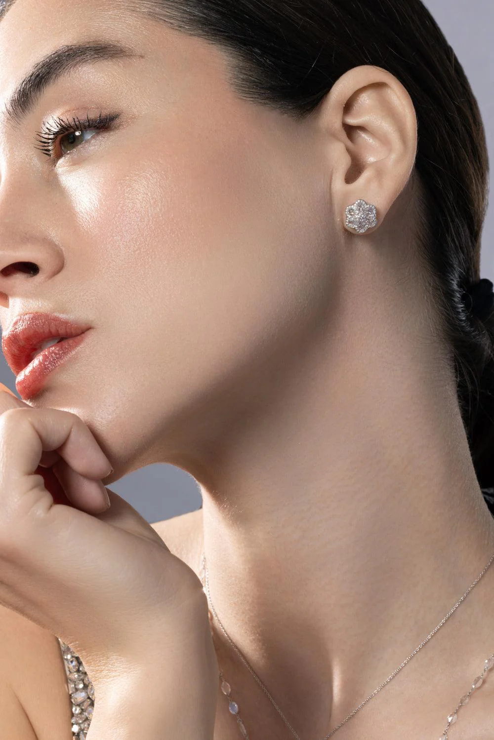 Floral Stud Earrings - Image 4