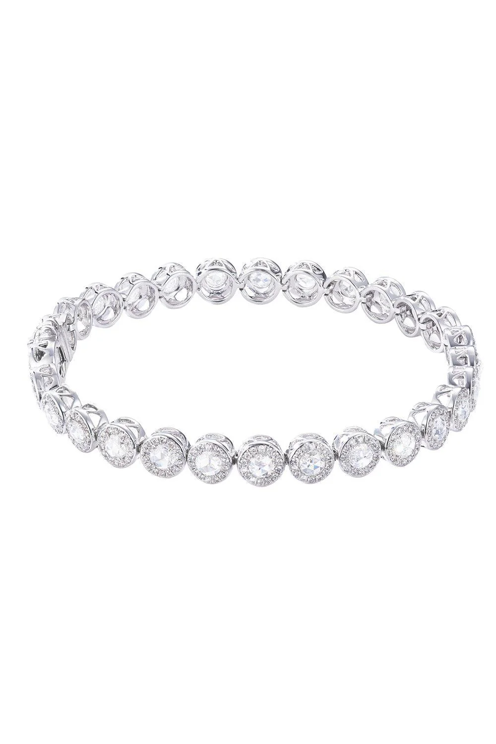 Full Diamond Scallop Tennis Braclet