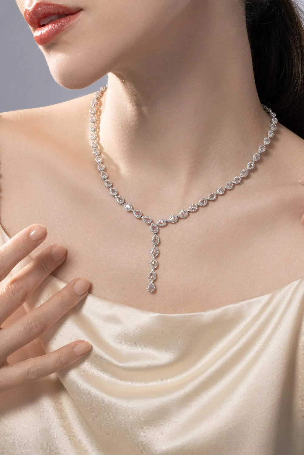 Scallop Pear Riviera Necklace