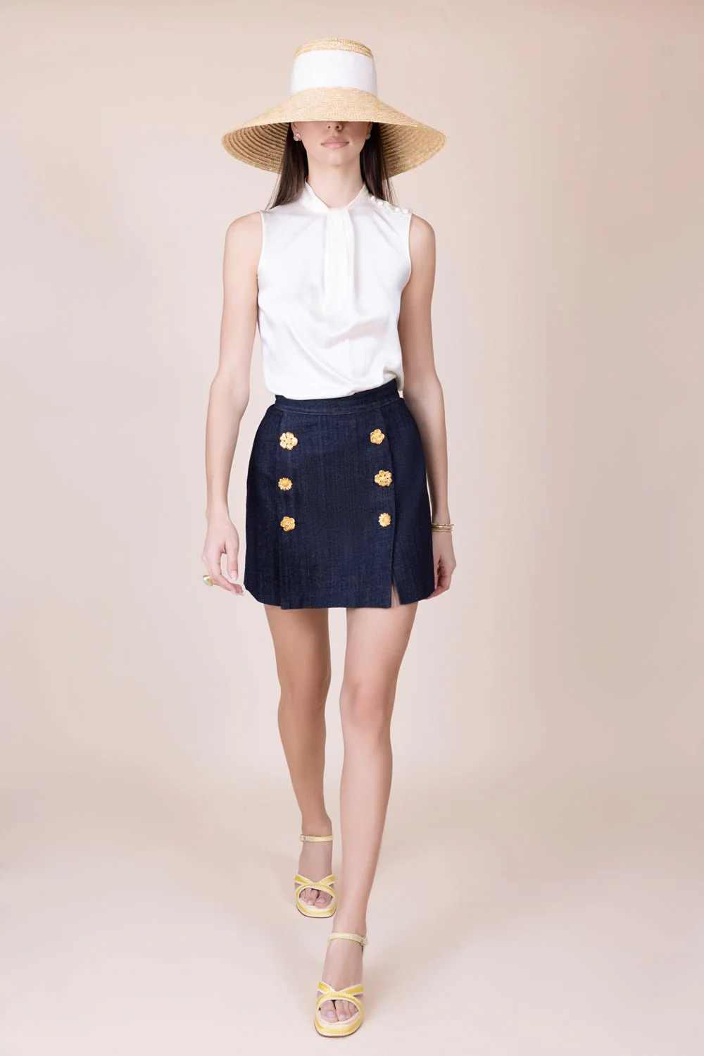 Button Mini Skirt - Image 4