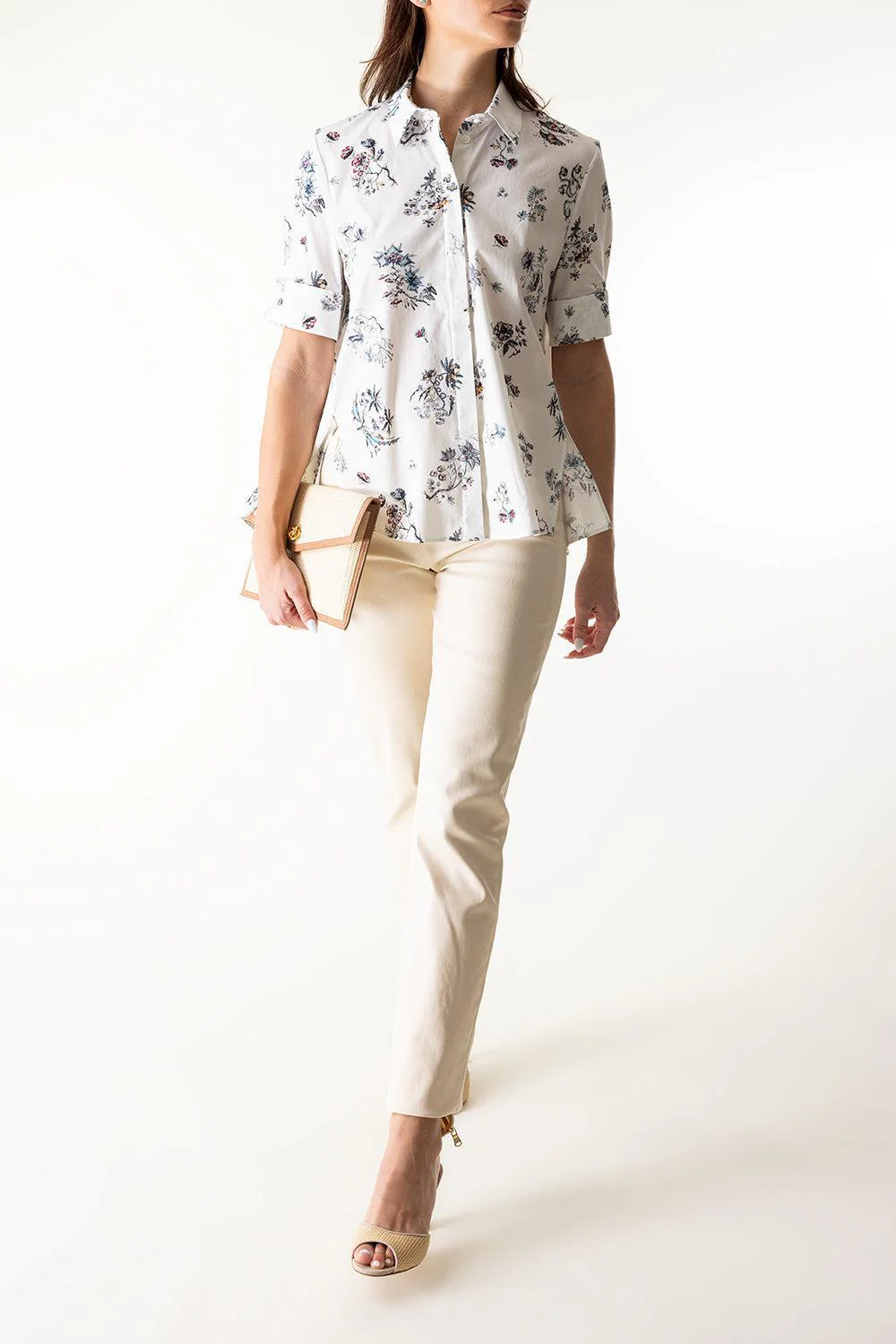 Short Sleeve Printed Trapeze Shirt - Image 2