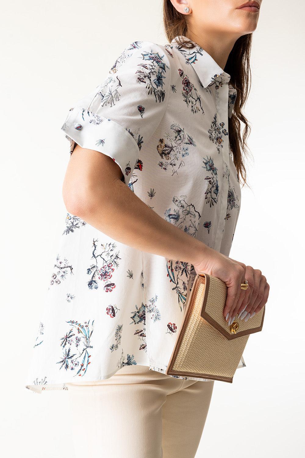 Short Sleeve Printed Trapeze Shirt - Image 3