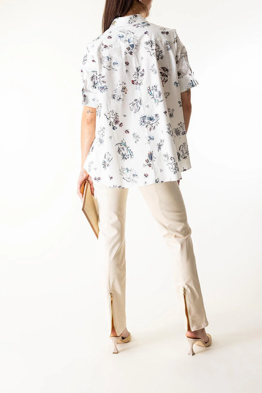 Short Sleeve Printed Trapeze Shirt - Image 4