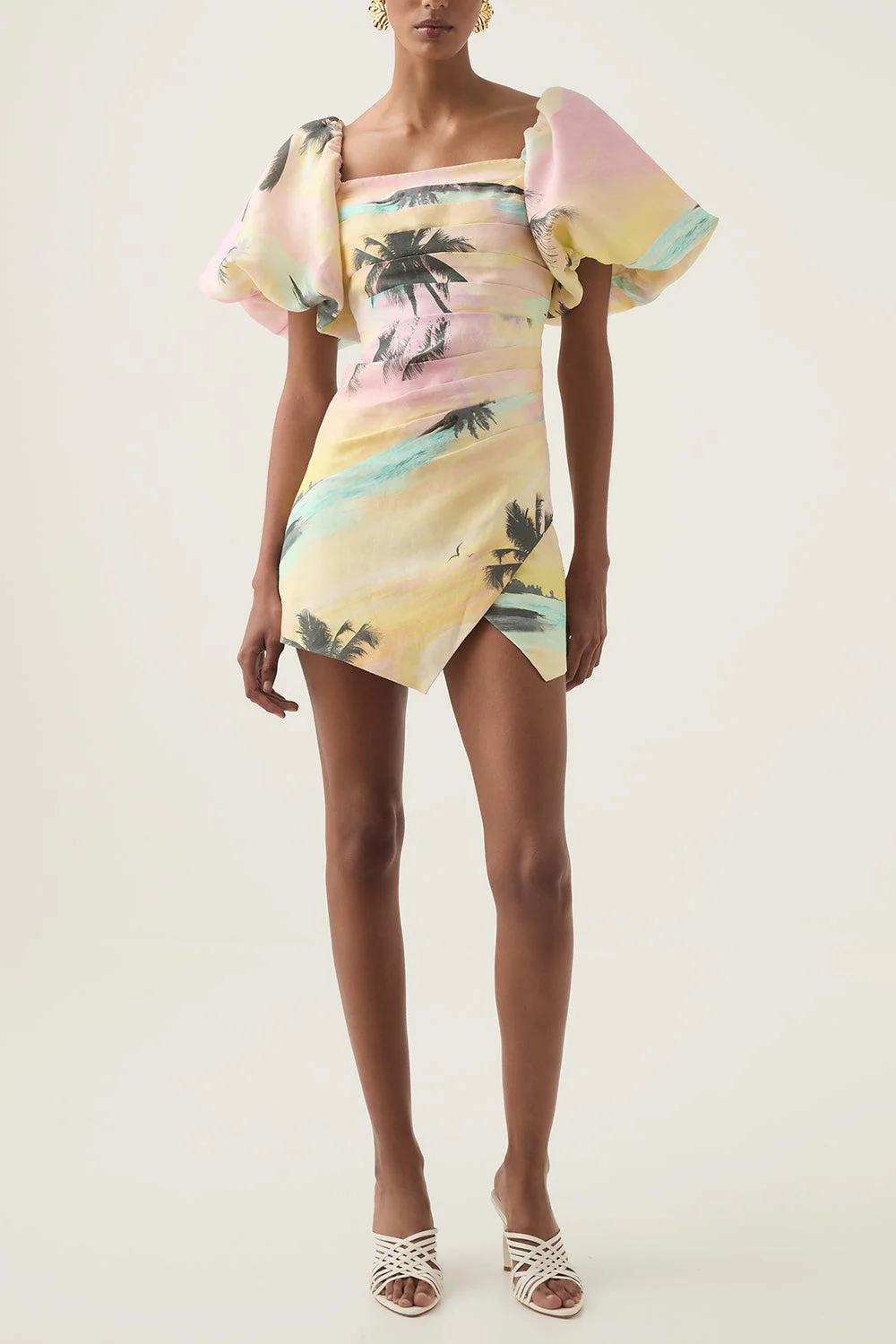 Paradise Wrap Front Mini Dress - Image 2