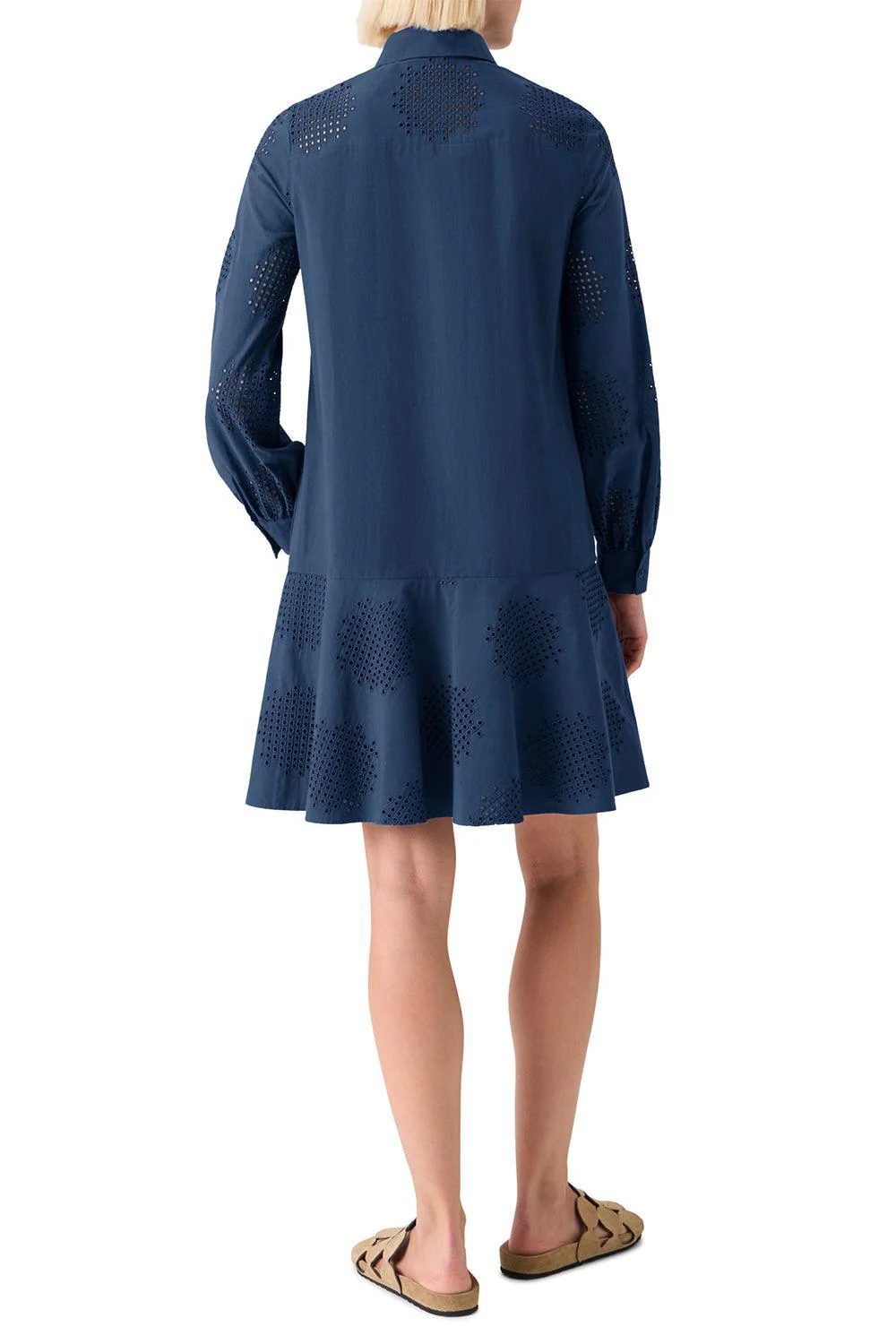 Long Sleeve Embroidered Short Dress - Image 6