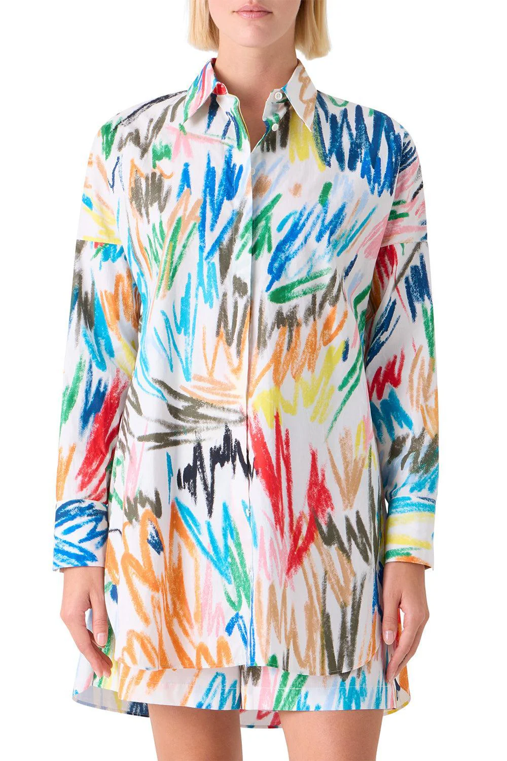 Long Sleeve Sribble Blouse - Image 4