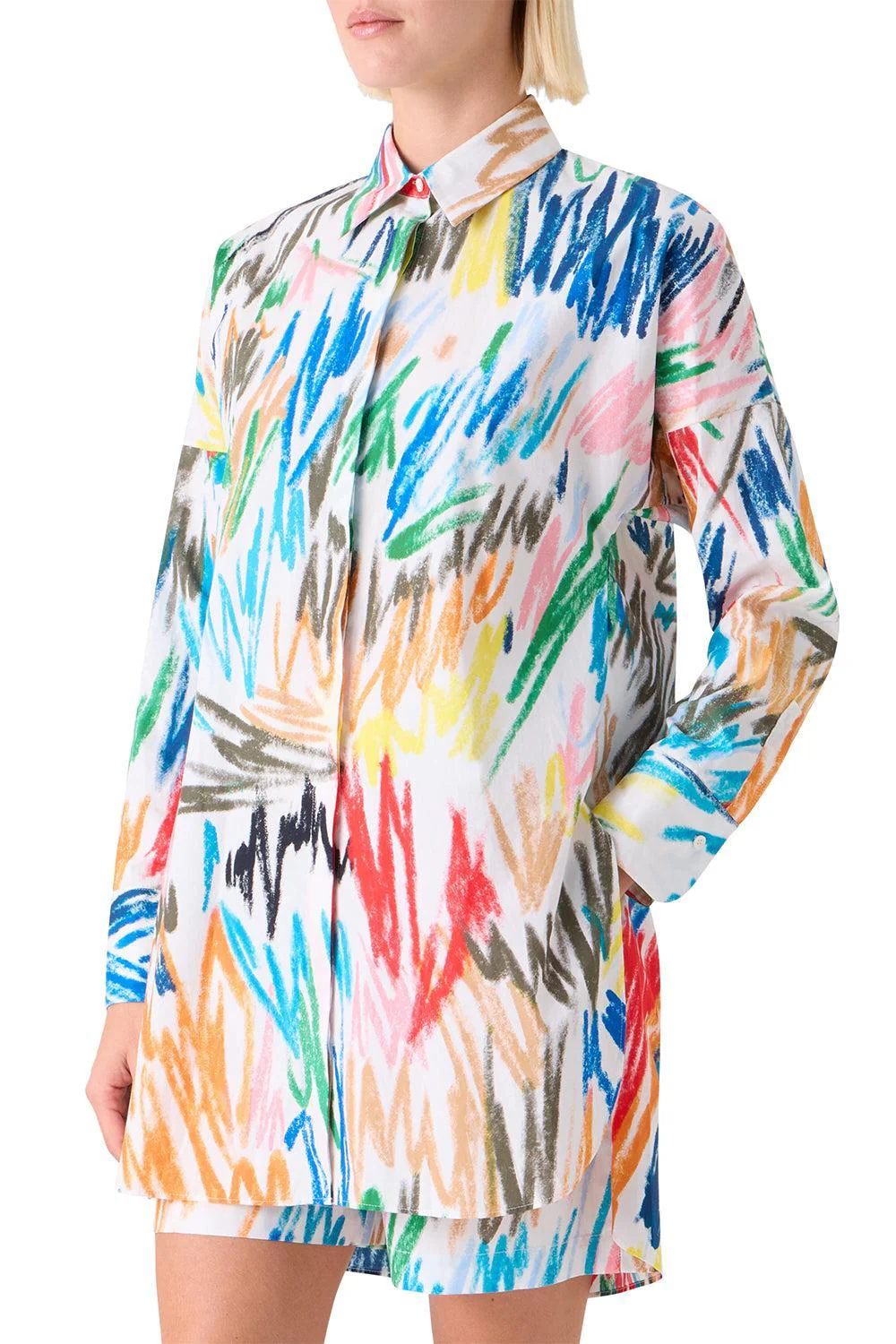 Long Sleeve Sribble Blouse - Image 5
