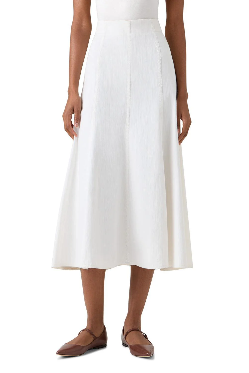 Pleated Flare Midi Skirt - Image 4