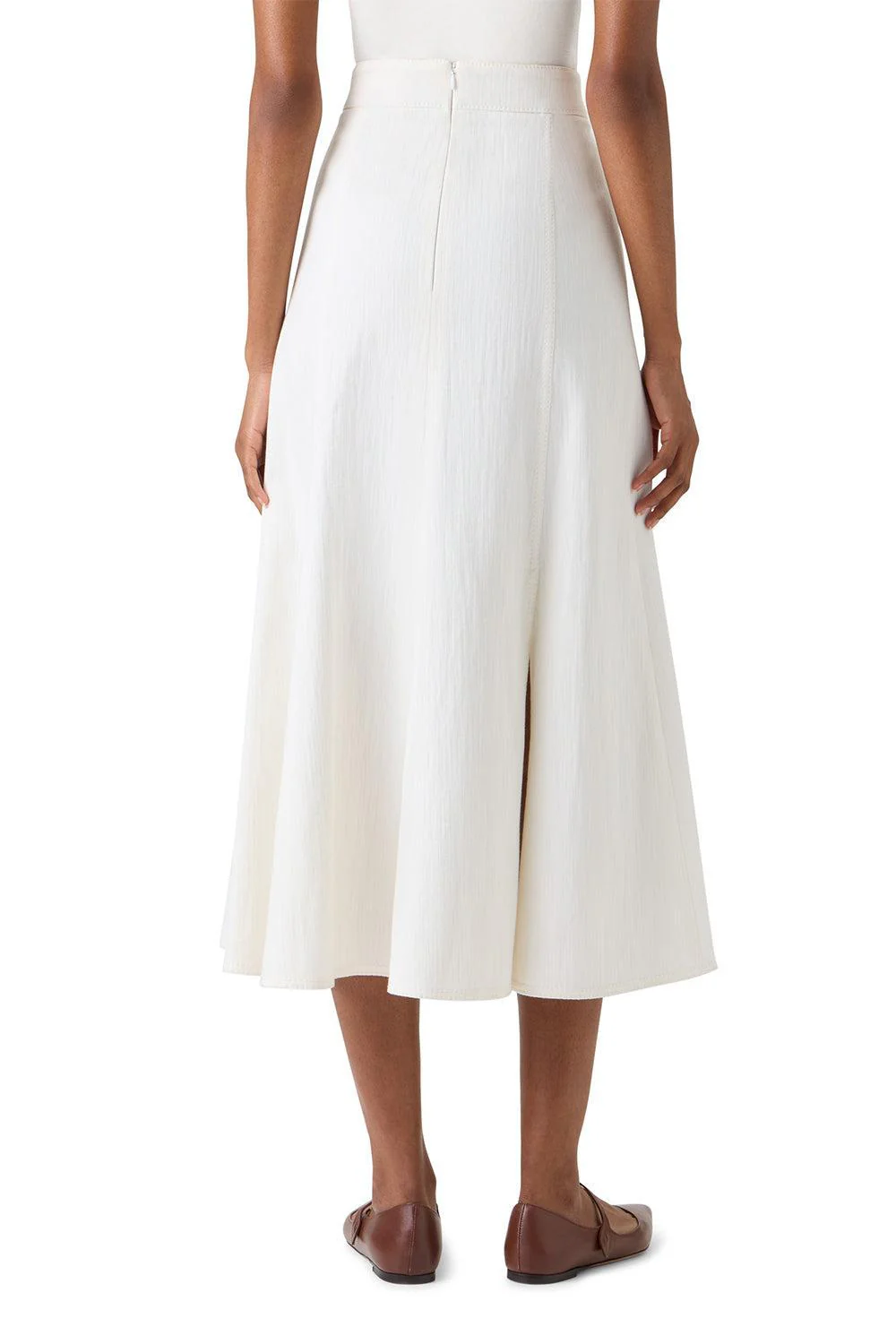 Pleated Flare Midi Skirt - Image 6