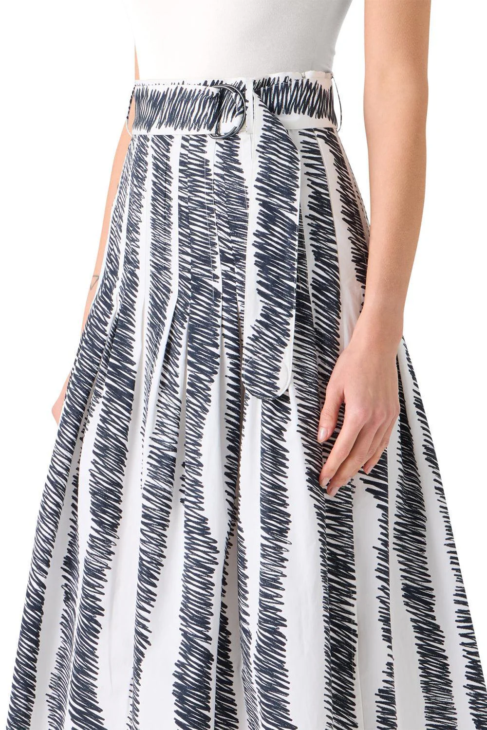 Scribble Pleated Midi Skirt - Image 3