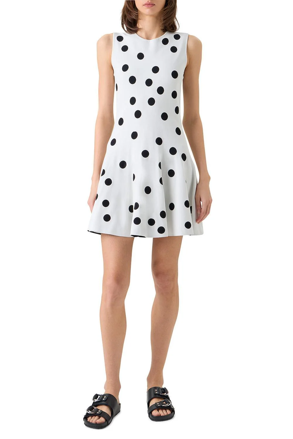 Sleeveless Knit Flare Dress - Image 2