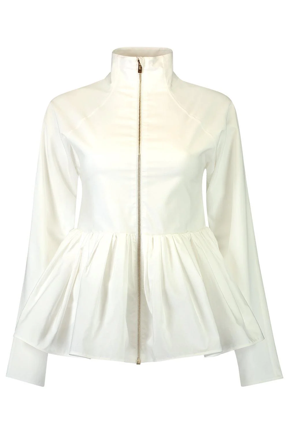 Front Zip Peplum Jacket