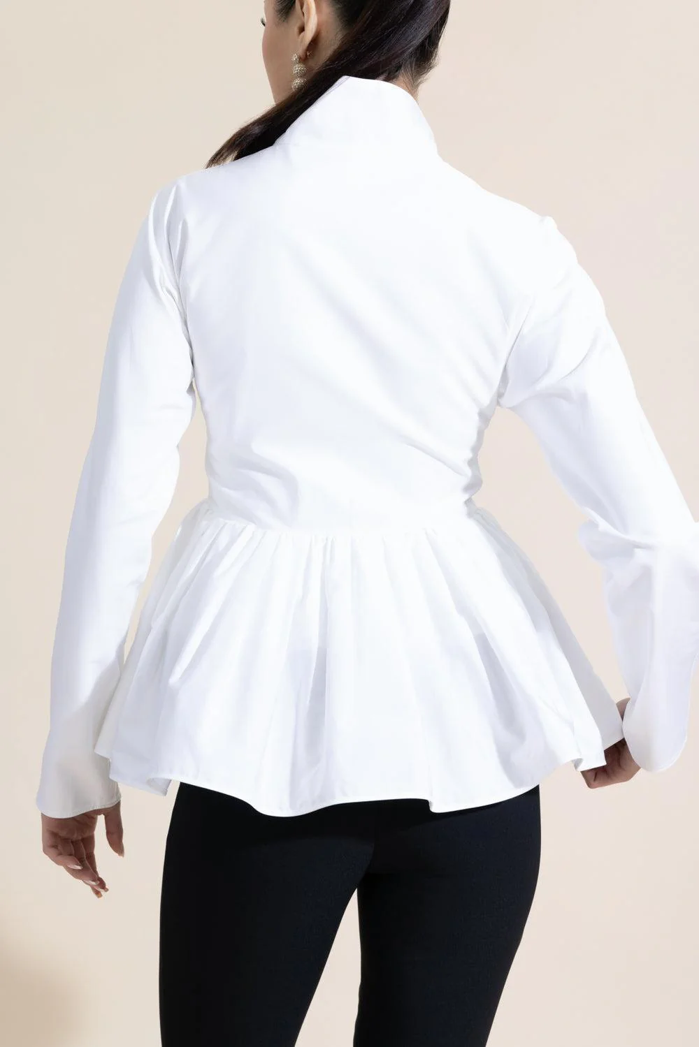 Front Zip Peplum Jacket - Image 4