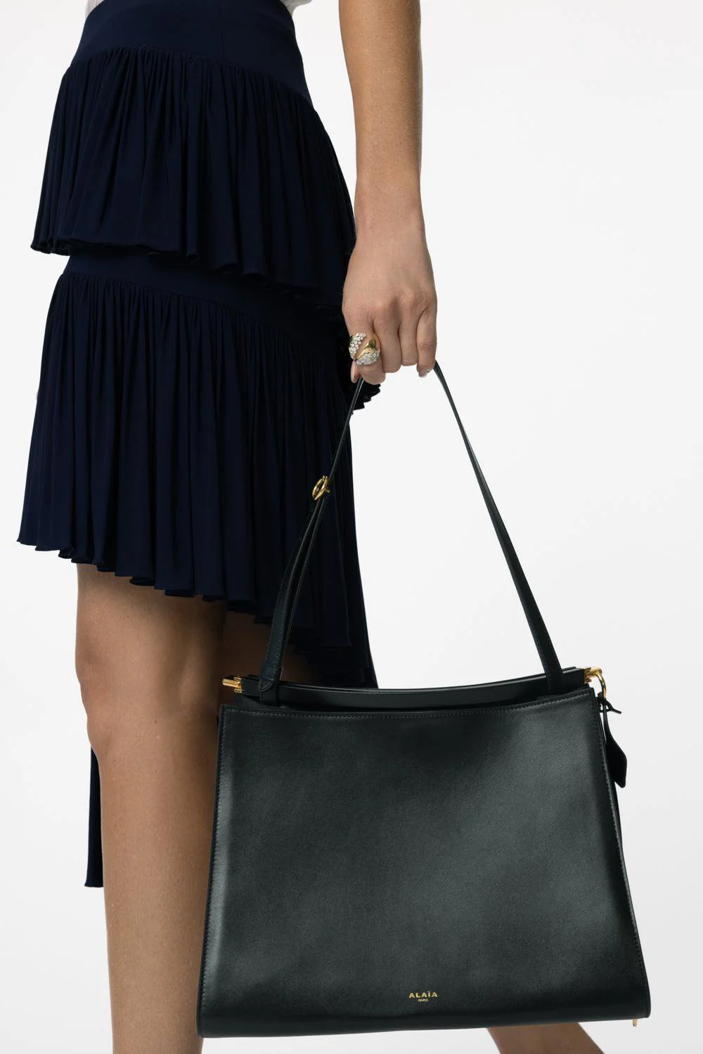 Large Le Click East West Bag - Black - Image 4