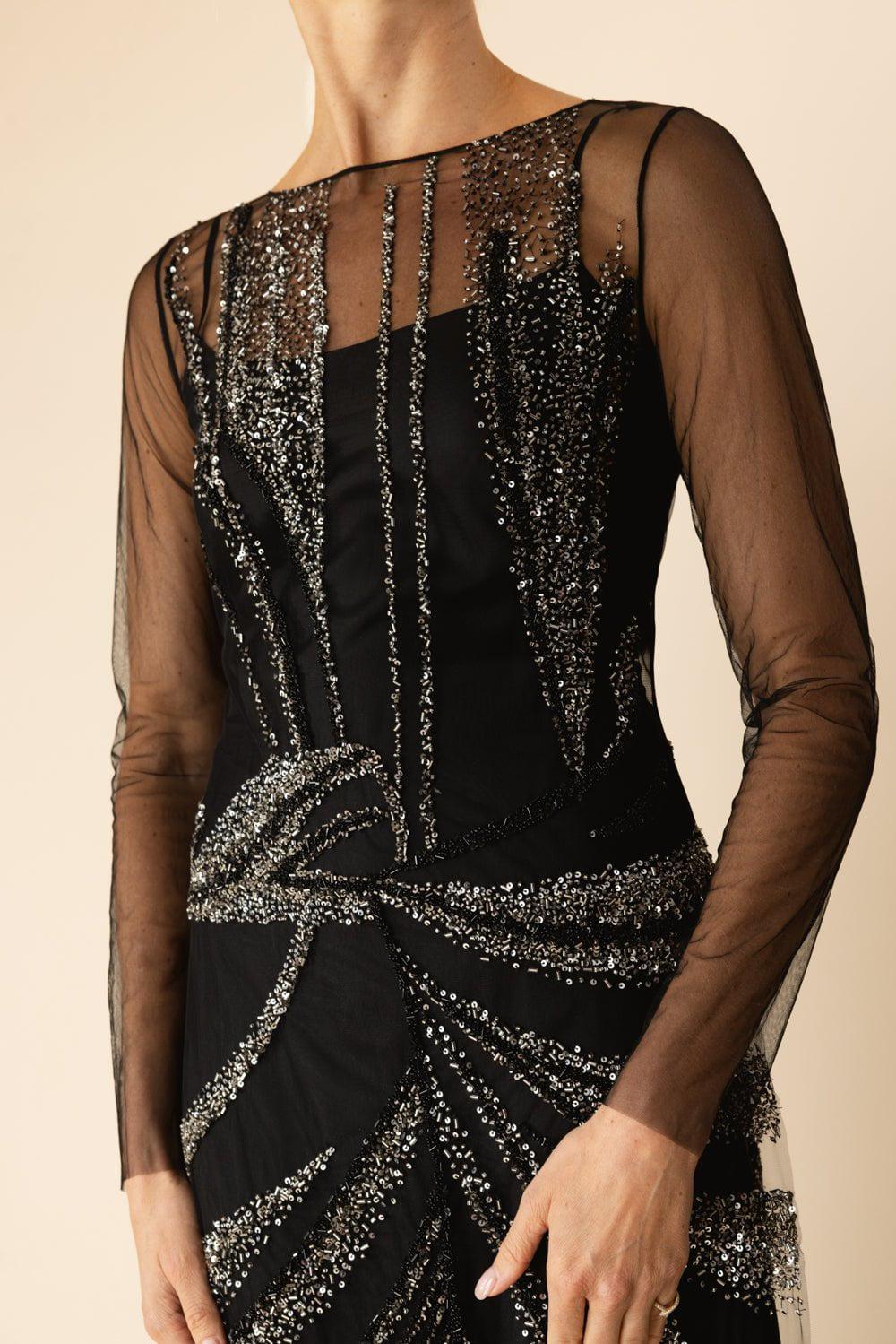 Long Sleeve Beaded Dress - Image 3