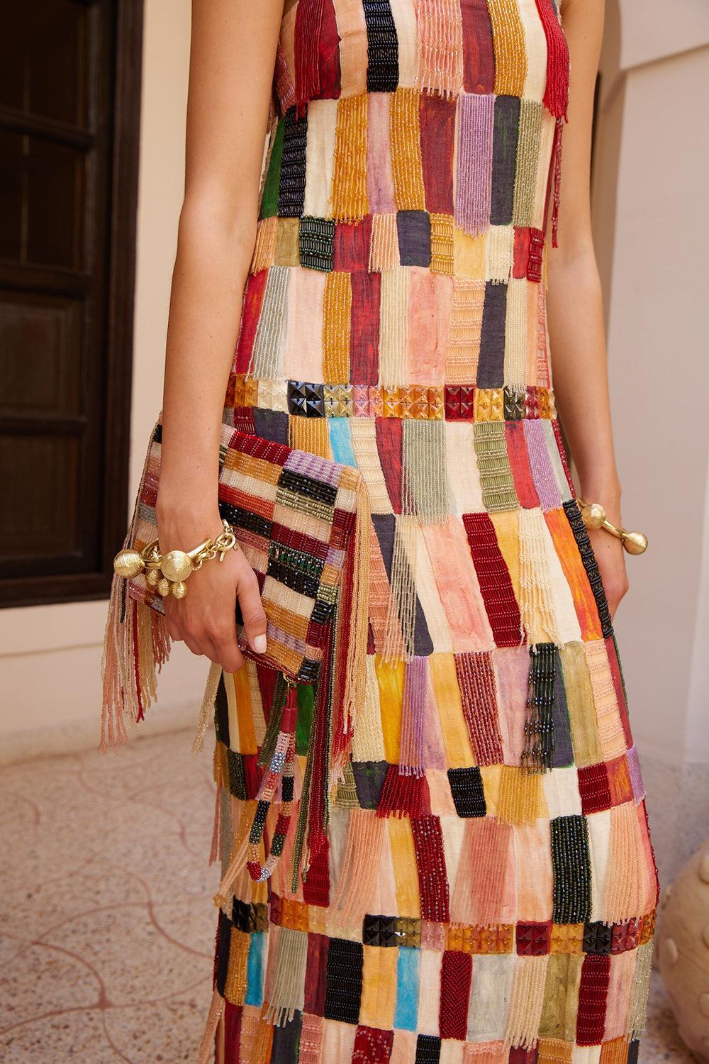 Marjorelle Bead Tassel Clutch - Image 2