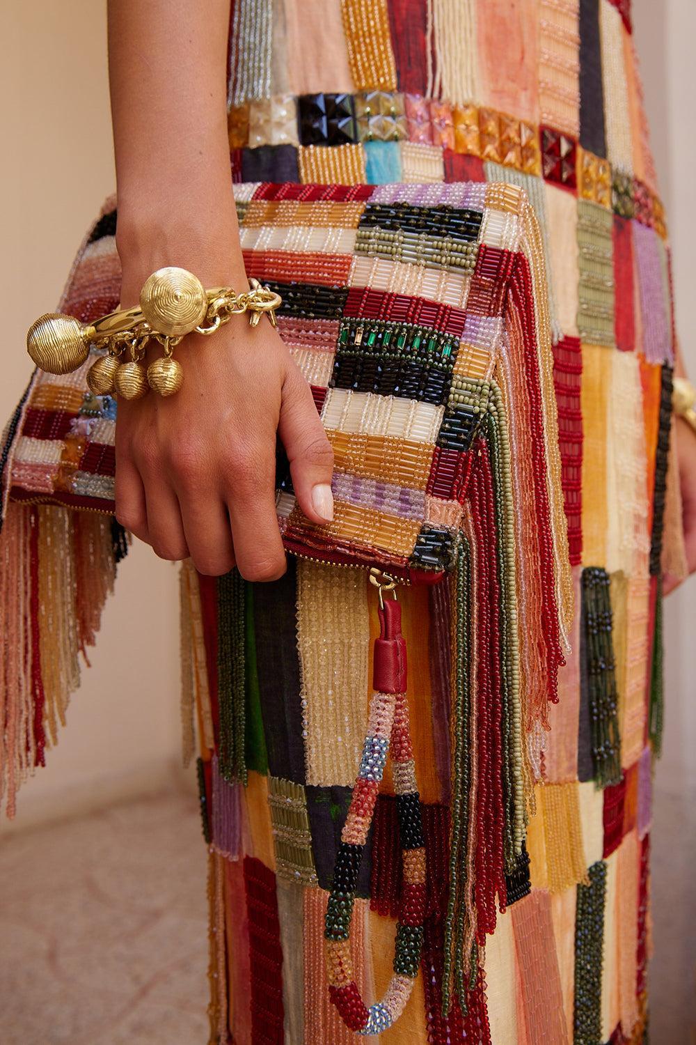Marjorelle Bead Tassel Clutch - Image 3