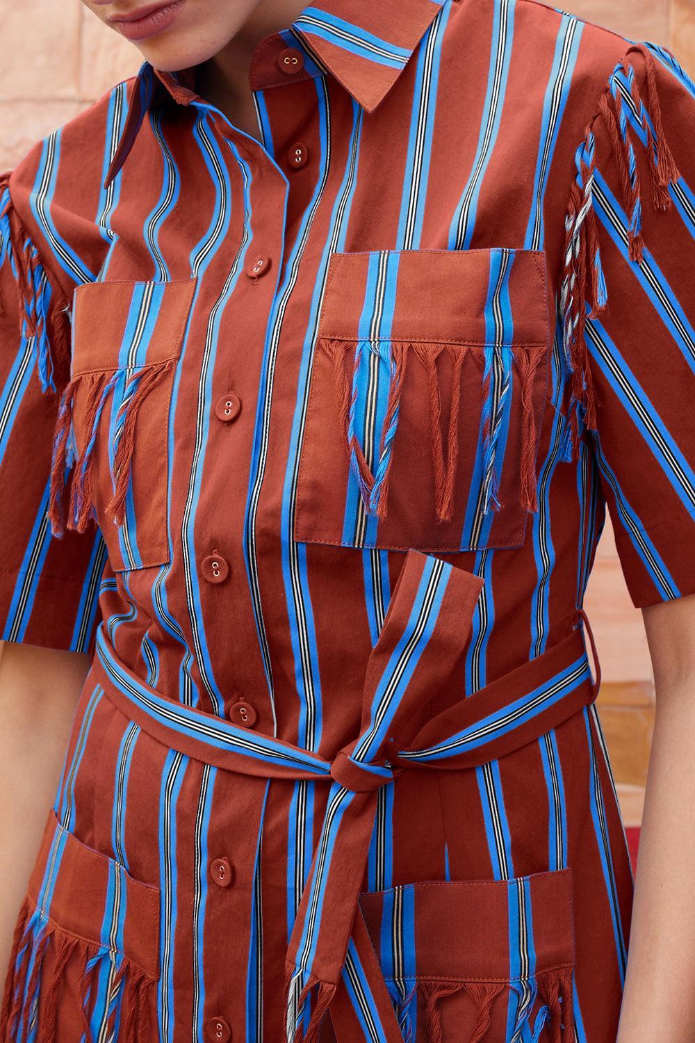 Noura Fringe Mini Dress - Image 4