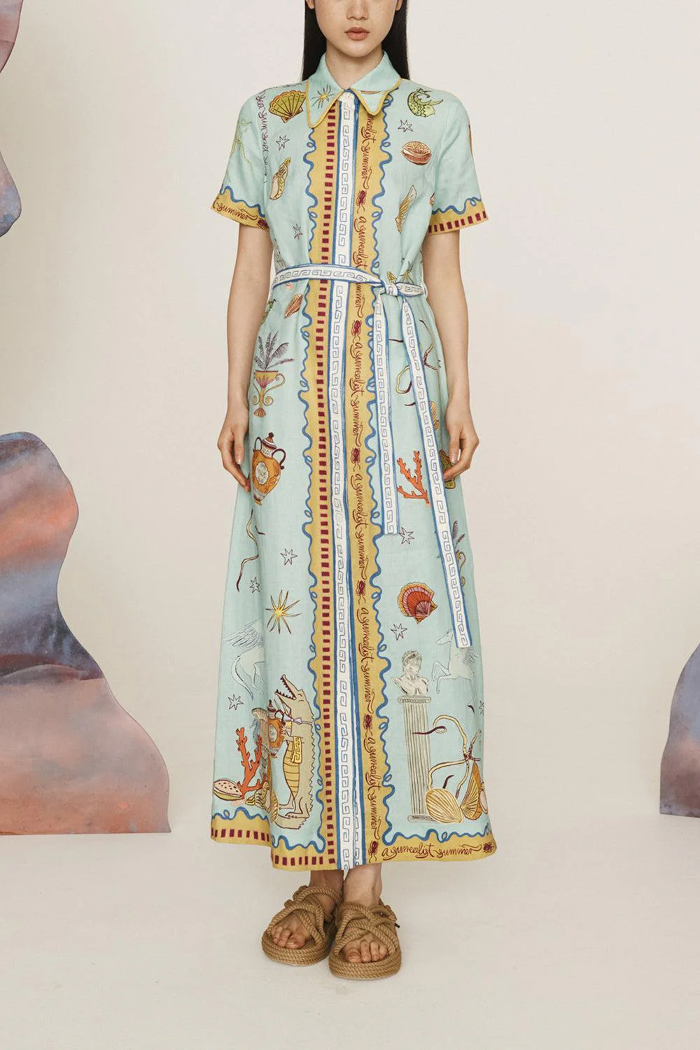 Surrealist SS Summer Shirtdress - Image 2