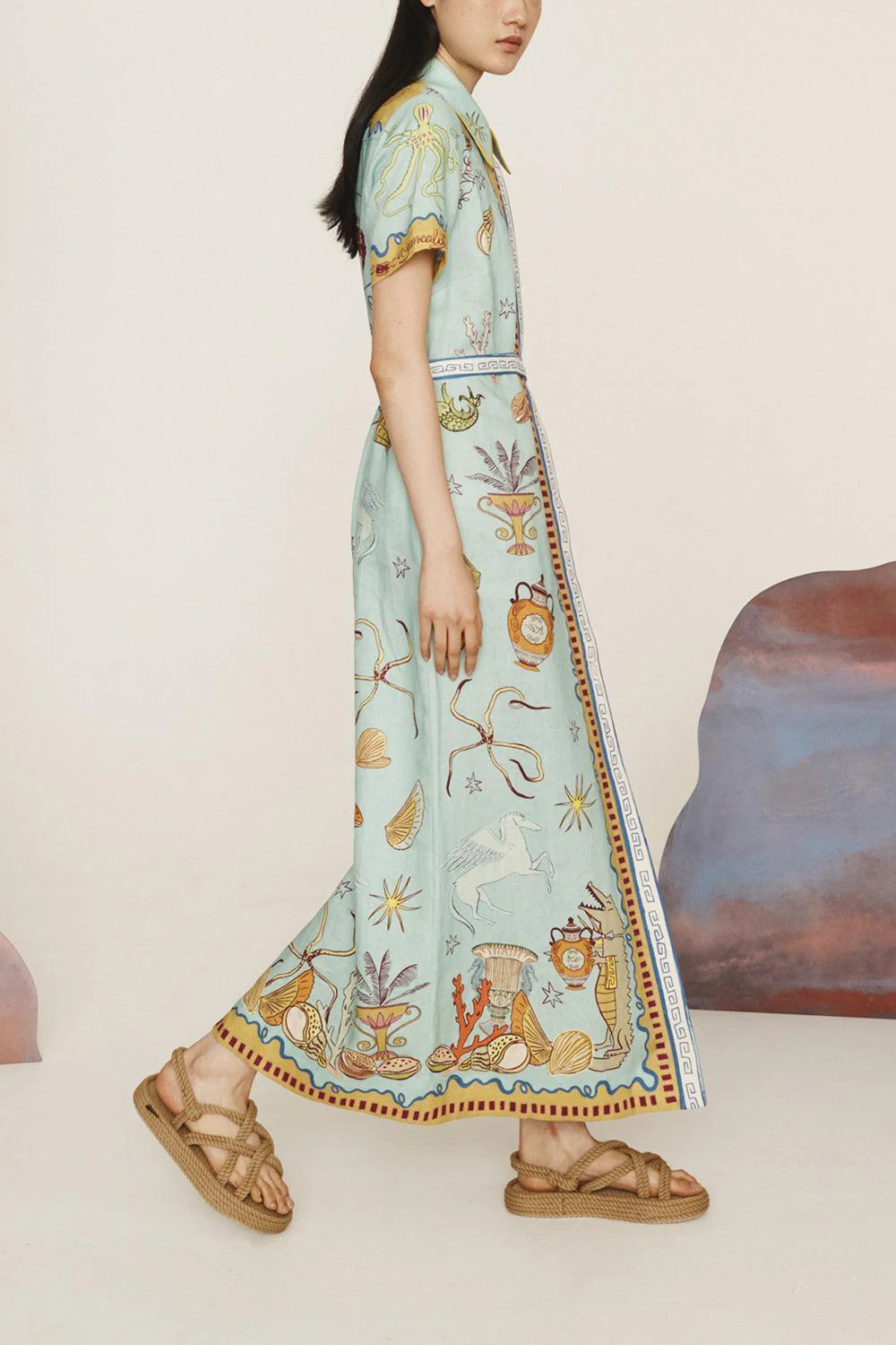 Surrealist SS Summer Shirtdress - Image 6