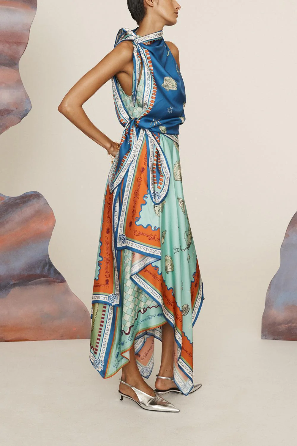 Surrealist Summer Scarf Dress - Image 4