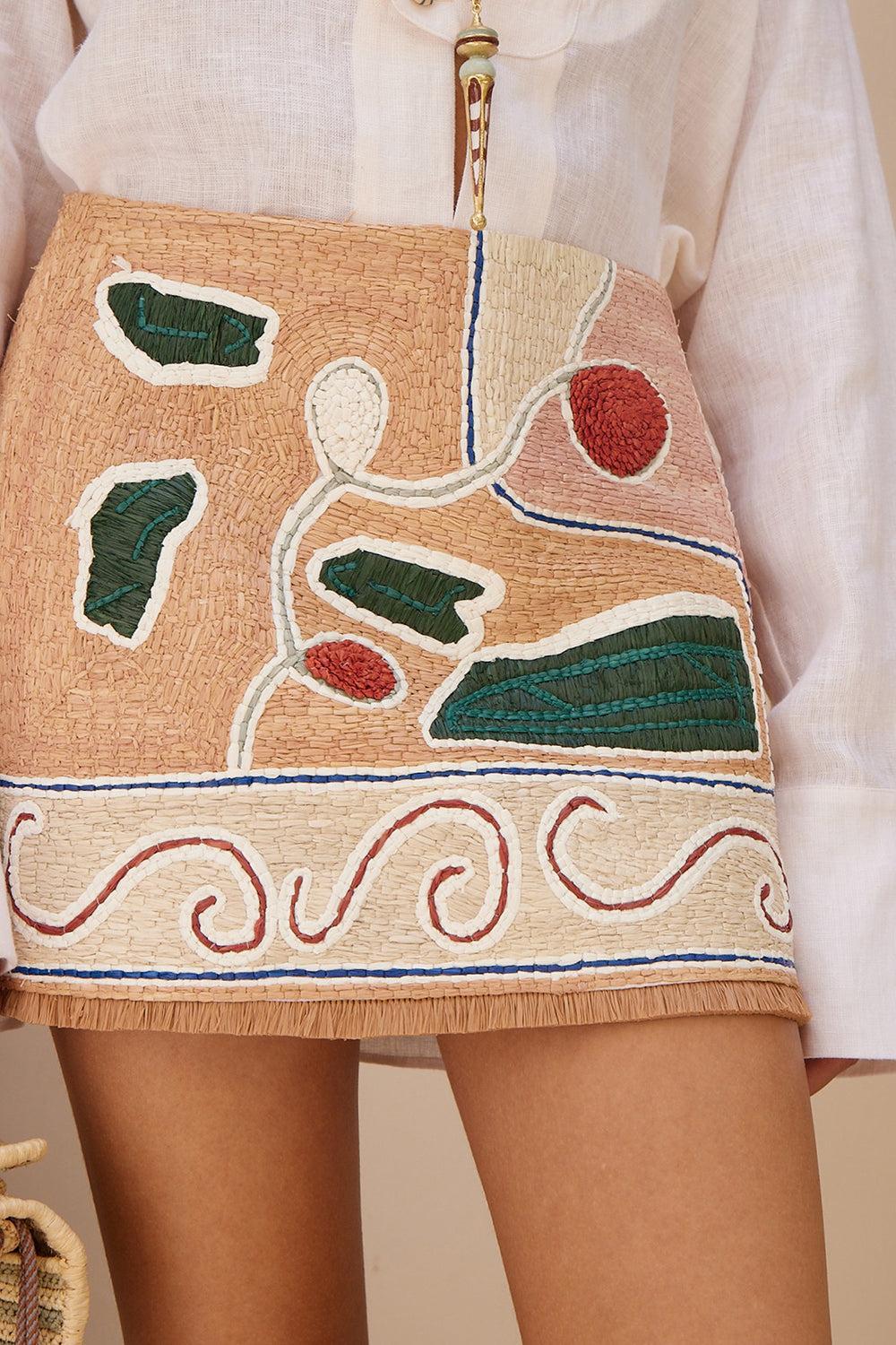 Velora Raffia Skirt - Image 4