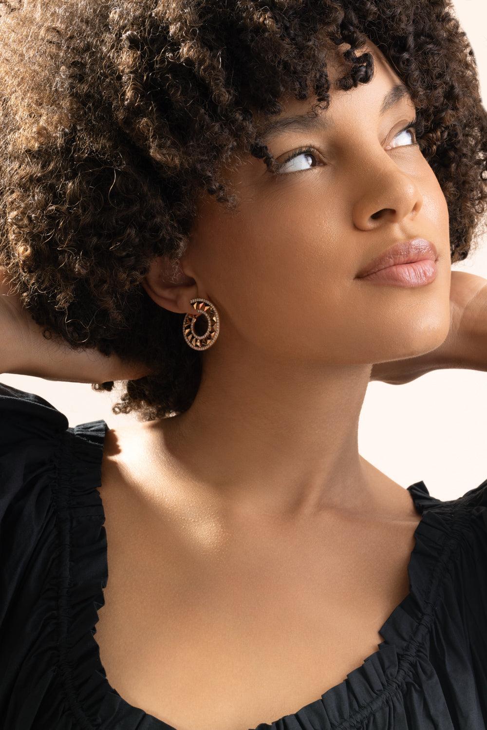 Diamond Force Hoop Earrings - Image 3
