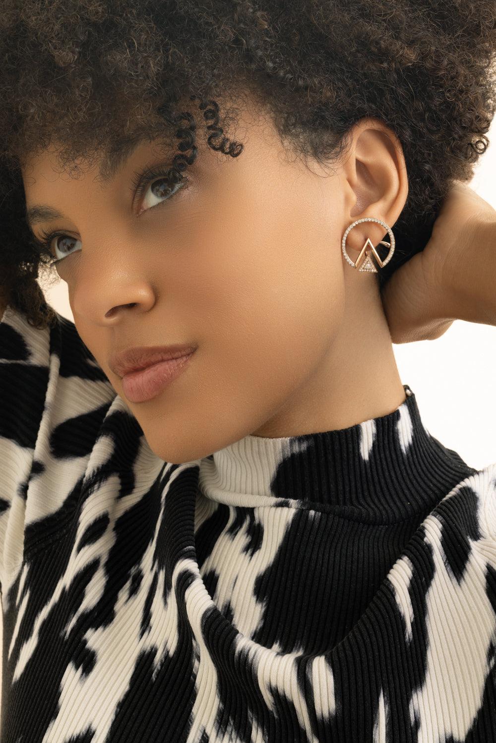 Duality Triangle Earrings - Image 4