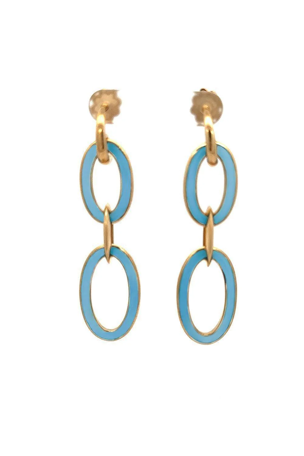 Blue Enamel Capri Earrings