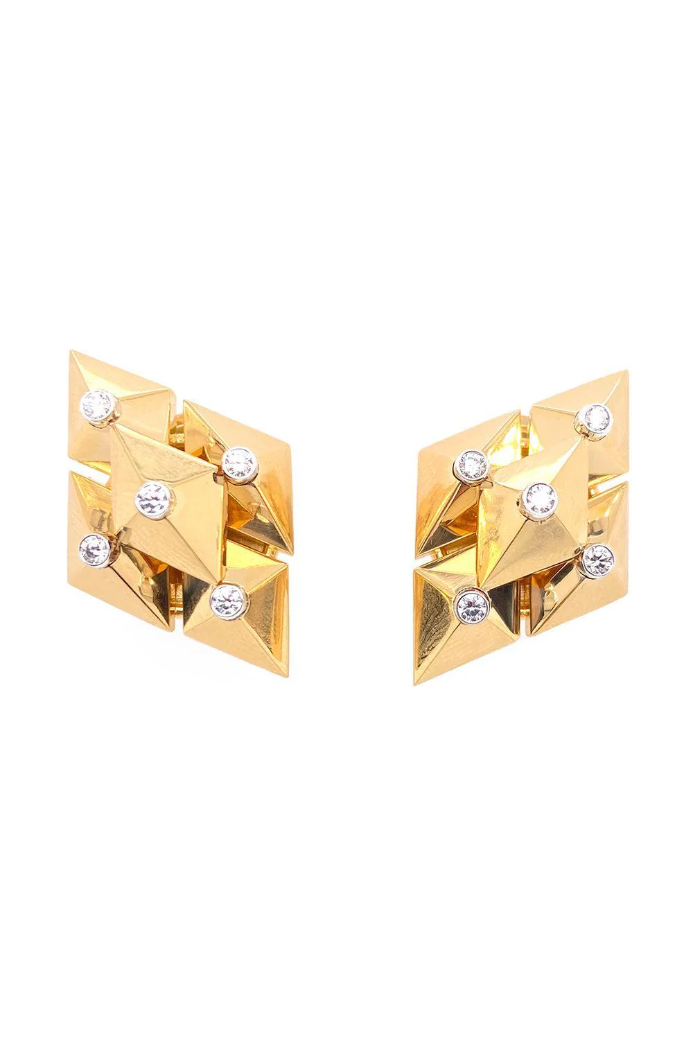 Diamond Piramide Doppia Earrings