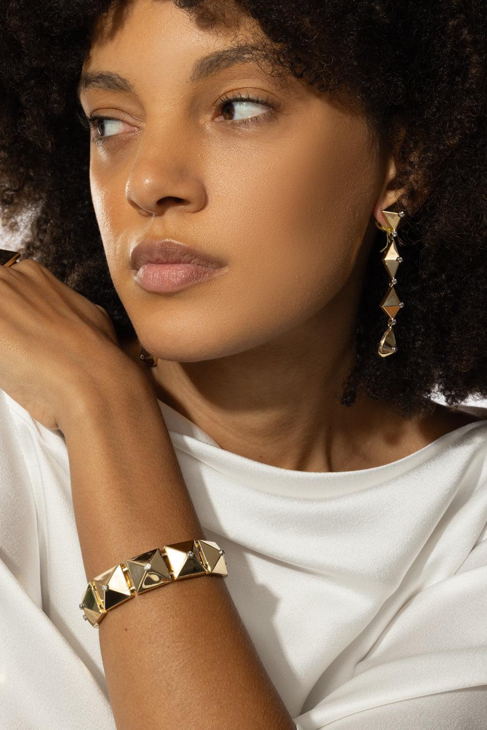 Diamond Piramide Linea Earrings - Image 3