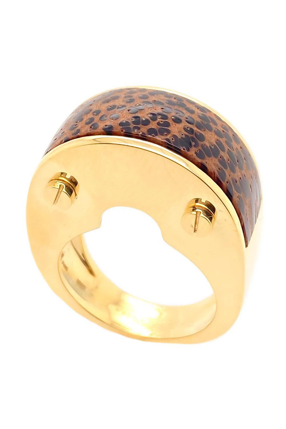 Leopard Palm Wood “Salvaggio” Ring