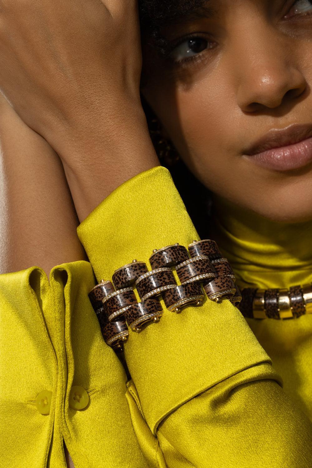Leopard Palm Wood Selvaggia Bracelet - Image 4