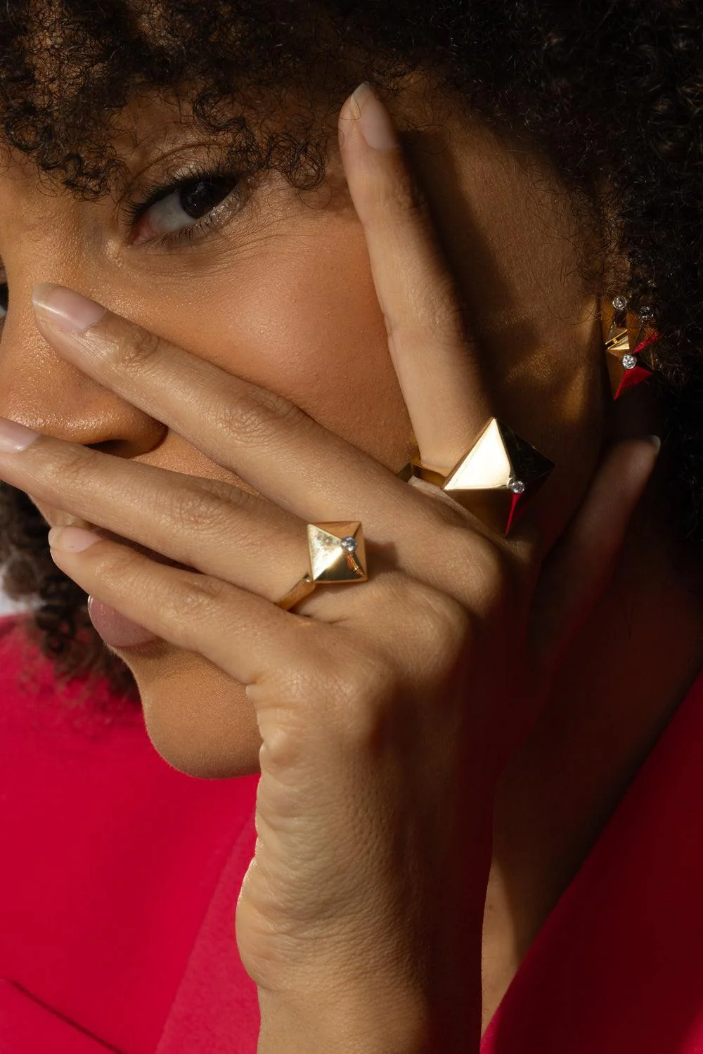 Diamond Accent Piramide Ring - Image 3