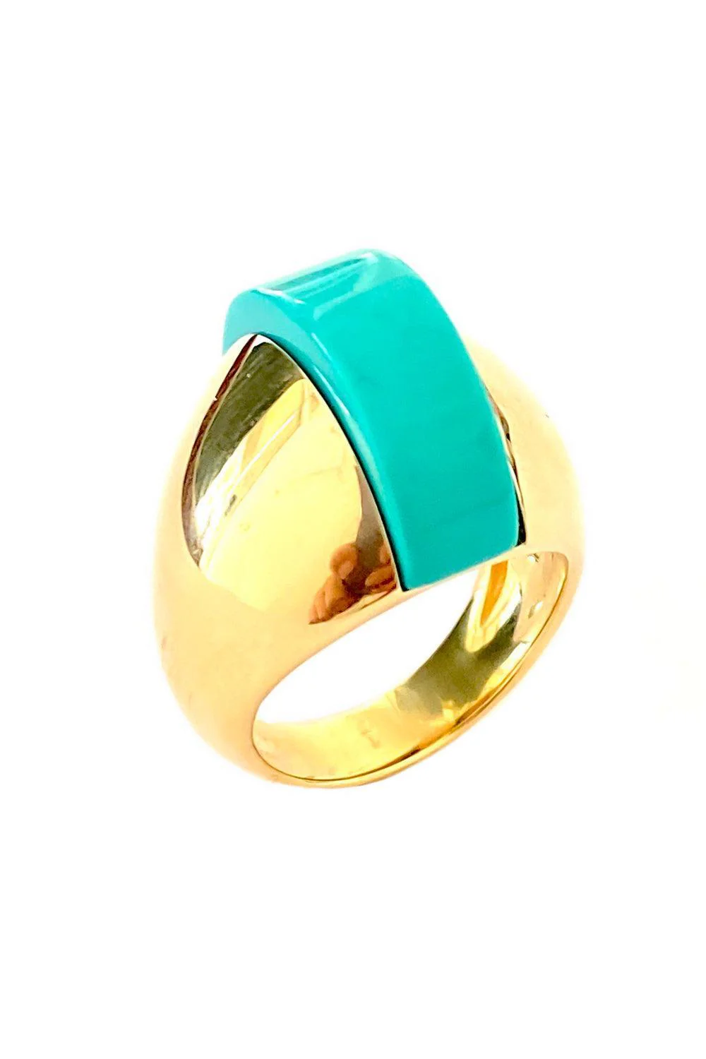 Turquoise Linea Alta Ring