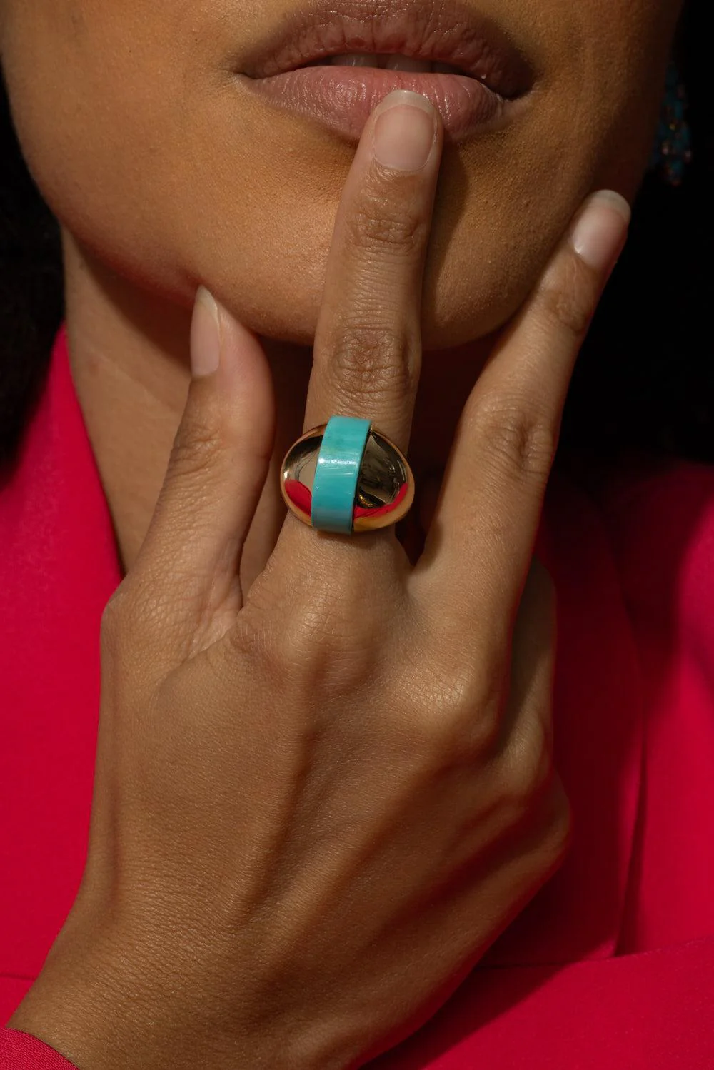 Turquoise Linea Alta Ring - Image 3