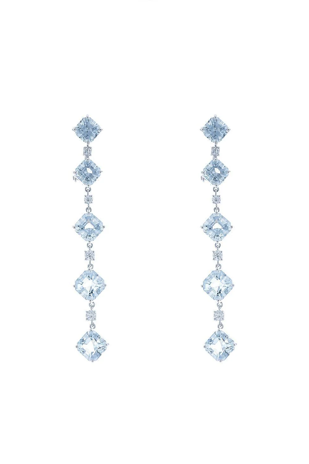 Aquamarine 5 Drop Earrings