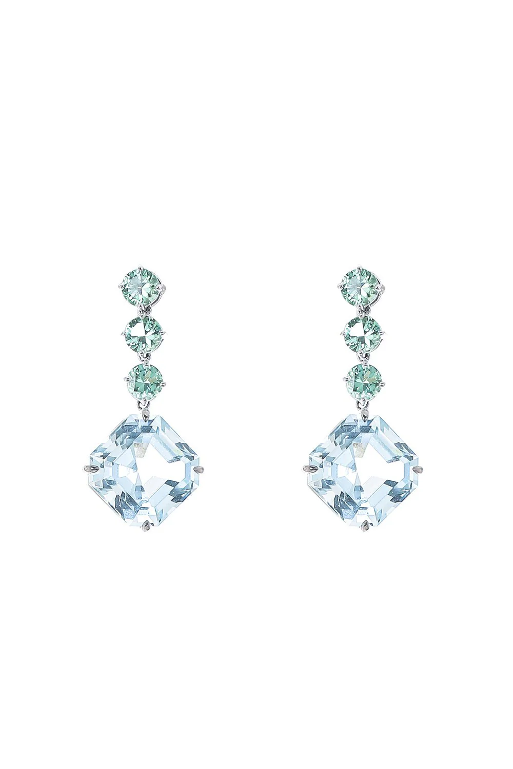 Aquamarine Tourmaline Earrings