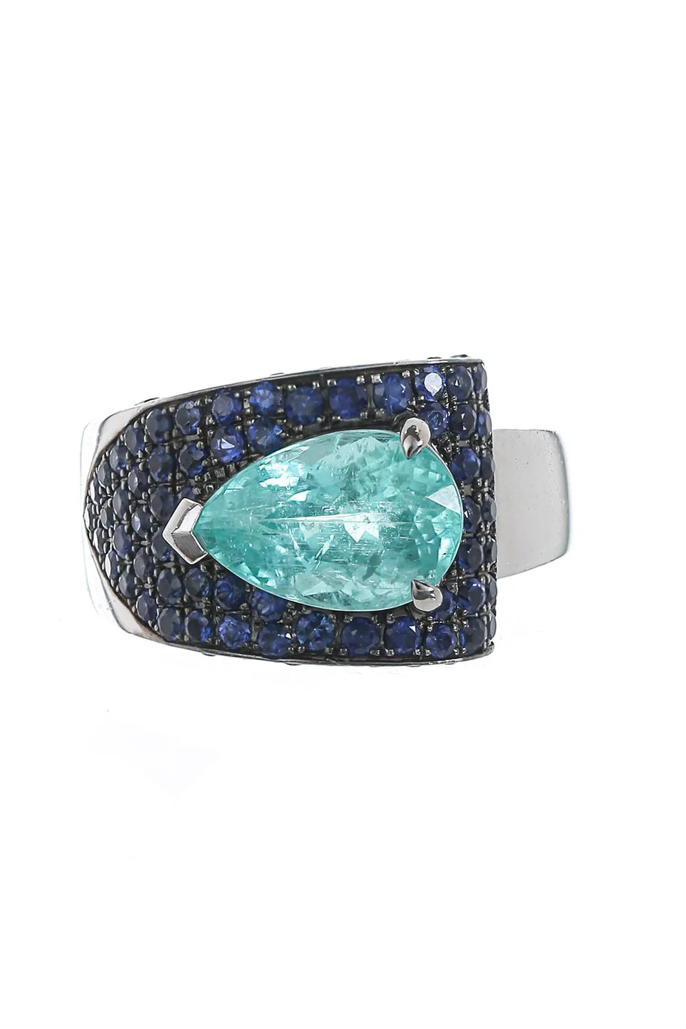 Blue Sapphire Paraiba Ring
