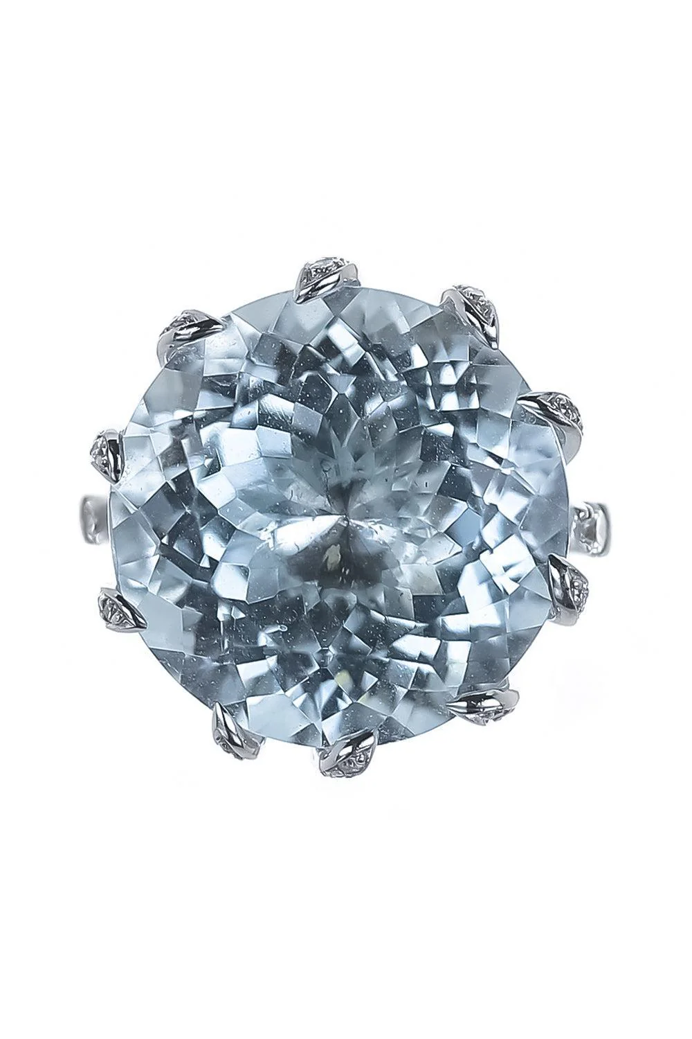 Diamond Aquamarine Ring