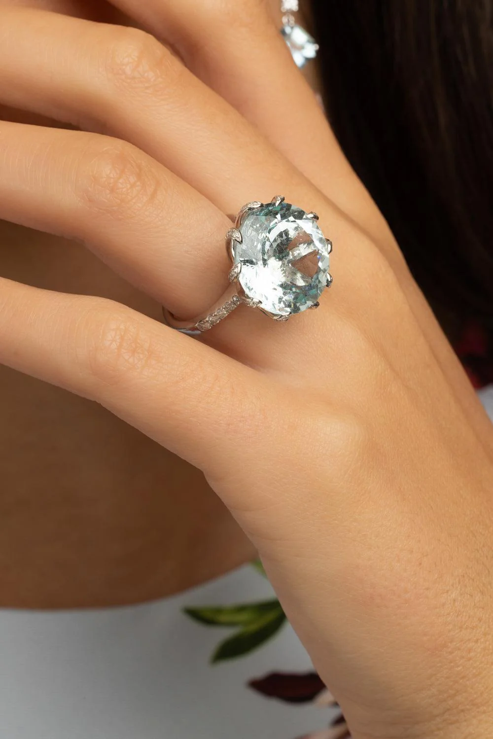 Diamond Aquamarine Ring - Image 3