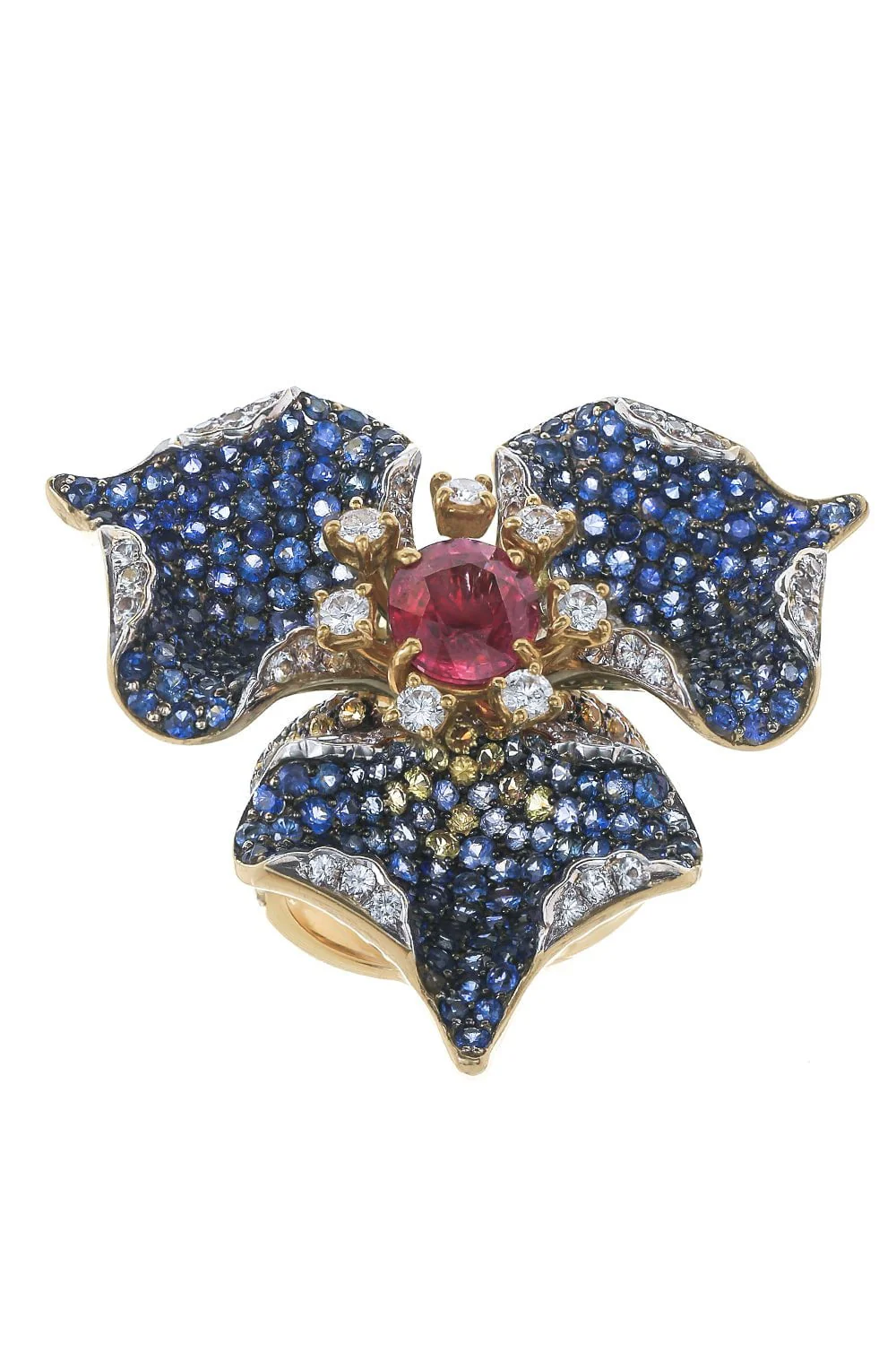 Diamond Ruby Lilly Ring